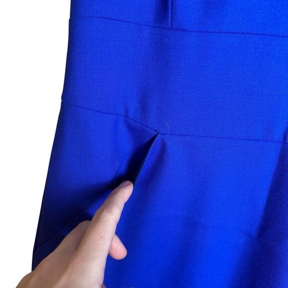 J. Crew 100% wool blue work dress. Size 0 - Picture 7 of 7